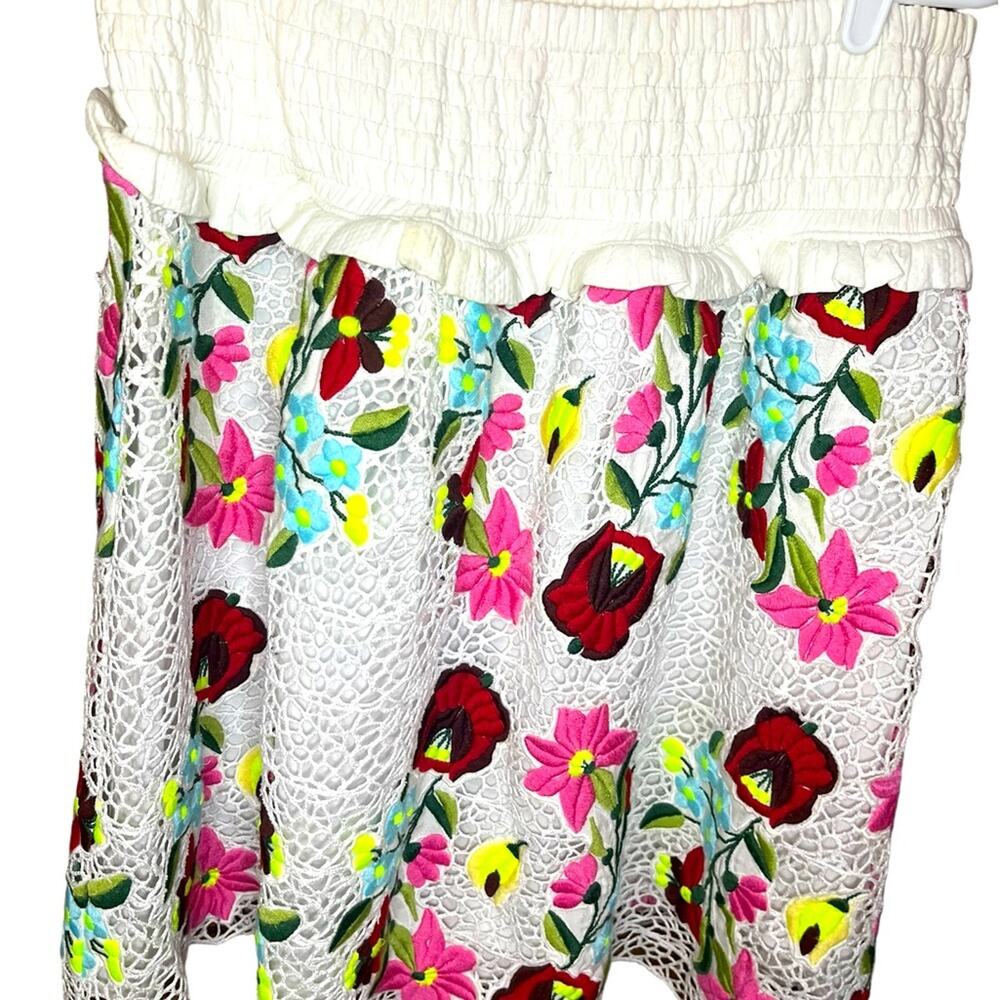Manoush Crochet and Embroidery Floral Skirt NWT Retail $615 Euro 40-US 8